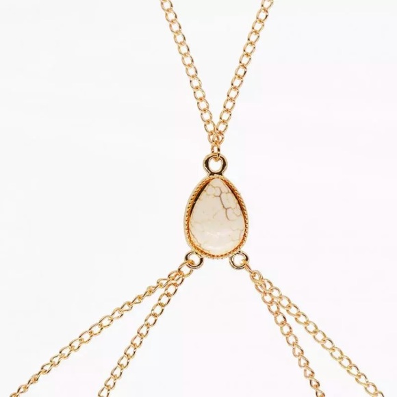 Boho Gold Stone Body Belly Chain Jewelry - Picture 2 of 2